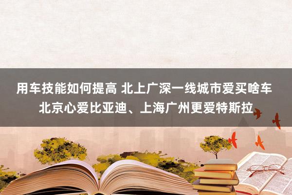 用车技能如何提高 北上广深一线城市爱买啥车 北京心爱比亚迪、上海广州更爱特斯拉