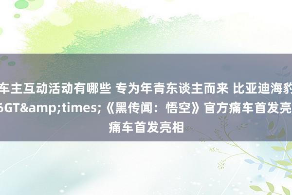 车主互动活动有哪些 专为年青东谈主而来 比亚迪海豹06GT&times;《黑传闻：悟空》官方痛车首发亮相